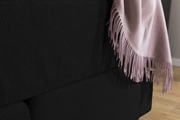 Princess Komplett Sängpaket – Kontinentalsäng 120x200 cm i Tyg med Bäddmadrass med Fasthetsgrad Medium - Svart - Möbler - Säng - Enkelsäng
