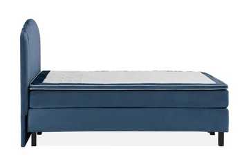 Princess Komplett Sängpaket – Kontinentalsäng 120x200 cm i Tyg med Sänggavel + Bäddmadrass med Fasthetsgrad Medium - Blå - Möbler - Säng - Komplett sängpaket