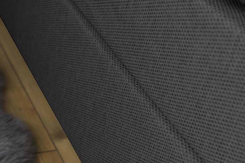 Princess Komplett Sängpaket – Kontinentalsäng 160x200 cm i Tyg med Sänggavel + Bäddmadrass med Fasthetsgrad Medium - Mörkgrå - Möbler - Säng - Kontinentalsäng