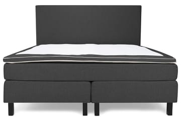 Princess Komplett Sängpaket – Kontinentalsäng 160x200 cm i Tyg med Sänggavel + Bäddmadrass med Fasthetsgrad Medium - Mörkgrå - Möbler - Säng - Kontinentalsäng