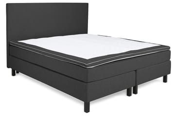 Princess Komplett Sängpaket – Kontinentalsäng 160x200 cm i Tyg med Sänggavel + Bäddmadrass med Fasthetsgrad Medium - Mörkgrå - Möbler - Säng - Kontinentalsäng