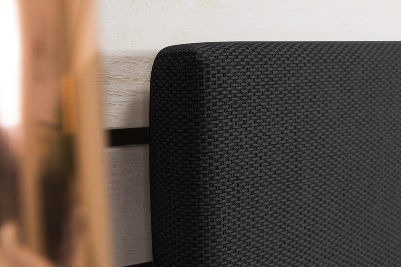 Princess Komplett Sängpaket – Kontinentalsäng 160x200 cm i Tyg med Sänggavel + Bäddmadrass med Fasthetsgrad Medium - Mörkgrå - Möbler - Säng - Kontinentalsäng