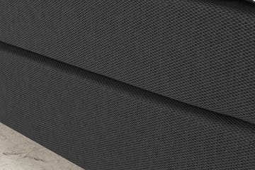 Princess Komplett Sängpaket – Kontinentalsäng 160x200 cm i Tyg med Sänggavel + Bäddmadrass med Fasthetsgrad Medium - Mörkgrå - Möbler - Säng - Kontinentalsäng