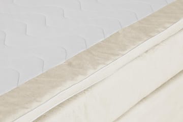 Princess Komplett Sängpaket – Kontinentalsäng 180x200 cm i Tyg med Sänggavel + Bäddmadrass med Fasthetsgrad Medium - Beige - Möbler - Säng - Komplett sängpaket