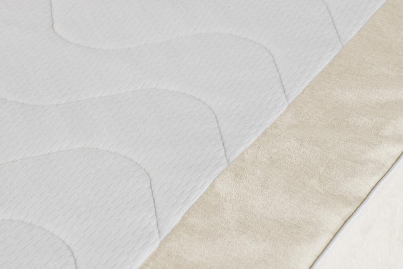 Princess Komplett Sängpaket – Kontinentalsäng 180x200 cm i Tyg med Sänggavel + Bäddmadrass med Fasthetsgrad Medium - Beige - Möbler - Säng - Komplett sängpaket