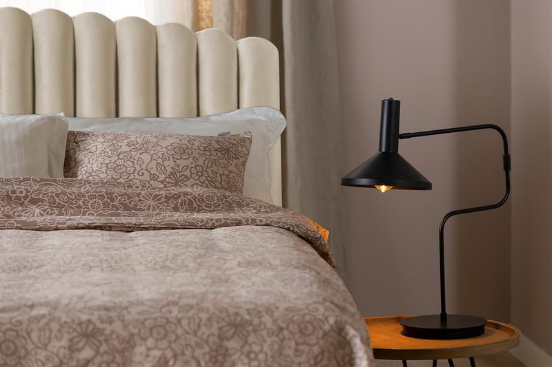 Princess Komplett Sängpaket – Kontinentalsäng 180x200 cm i Tyg med Sänggavel + Bäddmadrass med Fasthetsgrad Medium - Beige - Möbler - Säng - Komplett sängpaket
