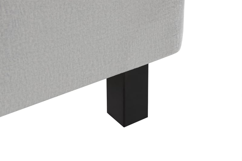 Princess Komplett Sängpaket – Kontinentalsäng 180x200 cm i Tyg med Sänggavel + Bäddmadrass med Fasthetsgrad Medium - Grå - Möbler - Säng - Komplett sängpaket