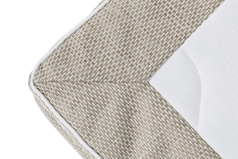 Princess Komplett Sängpaket – Kontinentalsäng 180x200 cm i Tyg med Sänggavel + Bäddmadrass med Fasthetsgrad Medium - Ljusbeige - Möbler - Säng - Kontinentalsäng