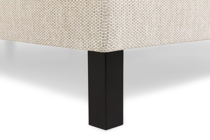 Princess Komplett Sängpaket – Kontinentalsäng 180x200 cm i Tyg med Sänggavel + Bäddmadrass med Fasthetsgrad Medium - Ljusbeige - Möbler - Säng - Kontinentalsäng