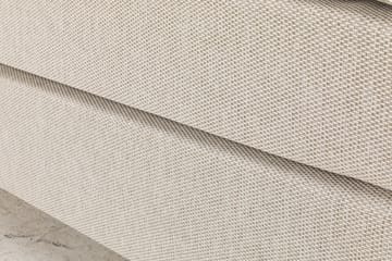 Princess Komplett Sängpaket – Kontinentalsäng 180x200 cm i Tyg med Sänggavel + Bäddmadrass med Fasthetsgrad Medium - Ljusbeige - Möbler - Säng - Kontinentalsäng