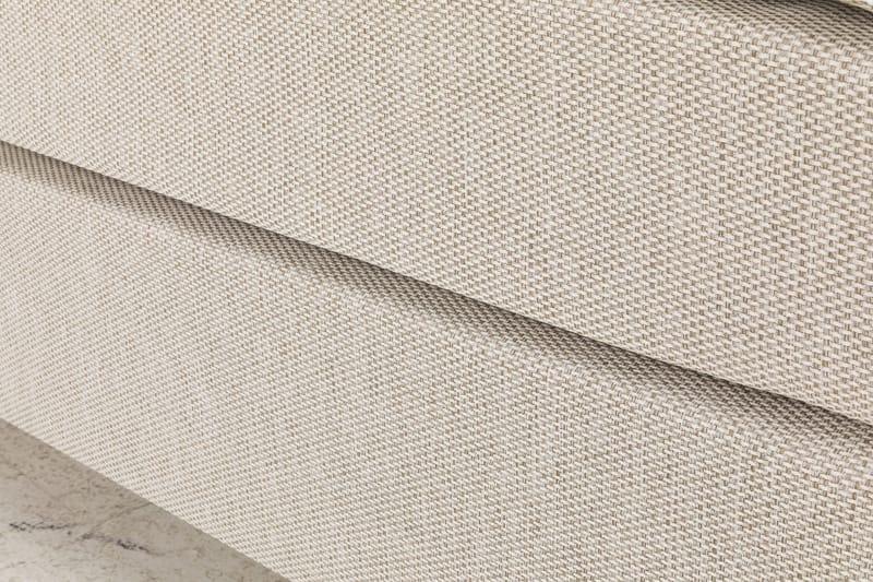 Princess Komplett Sängpaket – Kontinentalsäng 180x200 cm i Tyg med Sänggavel + Bäddmadrass med Fasthetsgrad Medium - Ljusbeige - Möbler - Säng - Kontinentalsäng