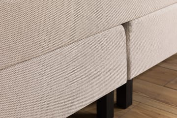 Princess Komplett Sängpaket – Kontinentalsäng 180x200 cm i Tyg med Sänggavel + Bäddmadrass med Fasthetsgrad Medium - Ljusbeige - Möbler - Säng - Kontinentalsäng