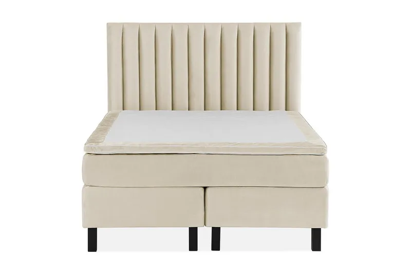 Princess Kontinentalsäng 120x200 cm i Tyg med Bäddmadrass med Fasthetsgrad Medium, Beige