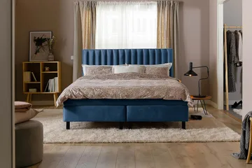 Princess Kontinentalsäng 120x200cm - Mörkblå/Sammet - Möbler - Säng - Komplett sängpaket