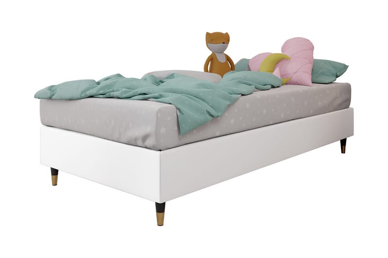 Adeliza Ramsäng 120x200 cm - Konstläder/Vit/Trä/Metall - Möbler - Säng - Ramsäng