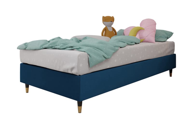 Adeliza Ramsäng 120x200 cm - Sammet/Blå/Trä/Metall - Möbler - Säng - Ramsäng
