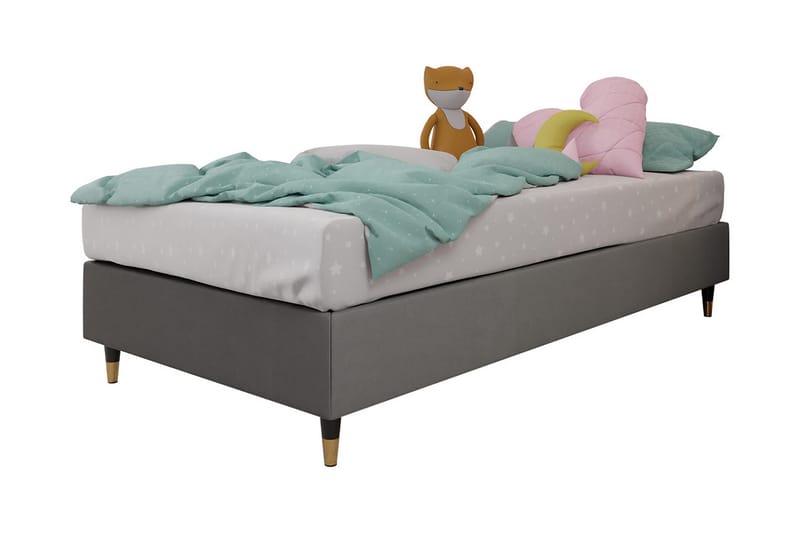 Adeliza Ramsäng 120x200 cm - Sammet/Grå/Trä/Metall - Möbler - Säng - Ramsäng