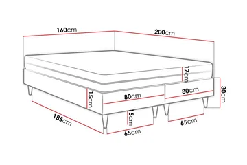 Adeliza Ramsäng 160x200 cm - Sammet/Ljusgrön/Trä/Metall - Möbler - Säng - Ramsäng