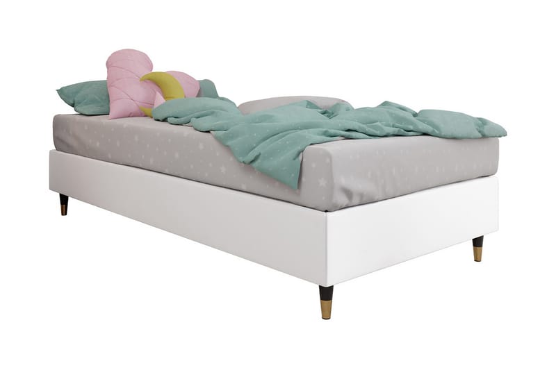 Adeliza Ramsäng 80x200 cm - Konstläder/Vit/Trä/Metall - Möbler - Säng - Ramsäng