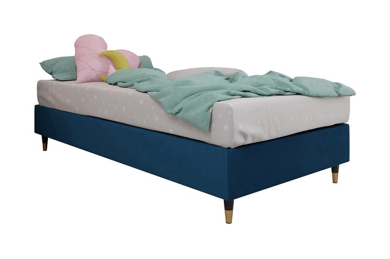 Adeliza Ramsäng 80x200 cm - Sammet/Blå/Trä/Metall - Möbler - Säng - Ramsäng