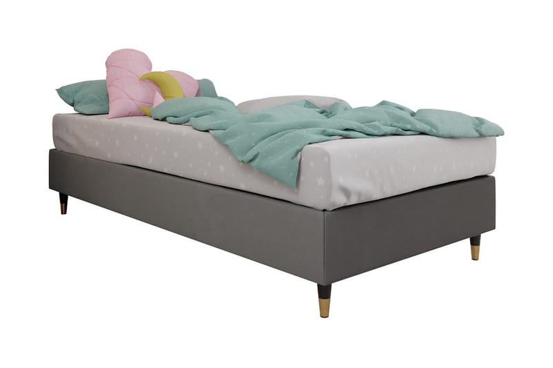 Adeliza Ramsäng 80x200 cm - Sammet/Grå/Trä/Metall - Möbler - Säng - Ramsäng