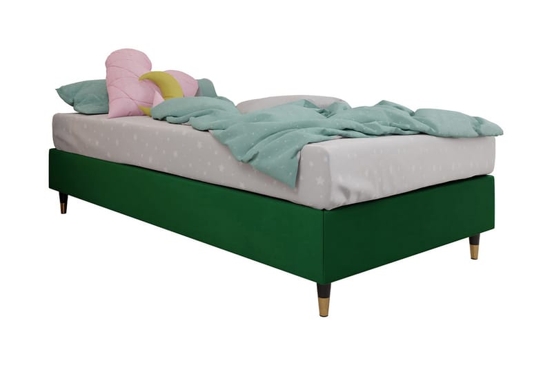 Adeliza Ramsäng 80x200 cm, Sammet/Mörkgrön/Trä/Metall