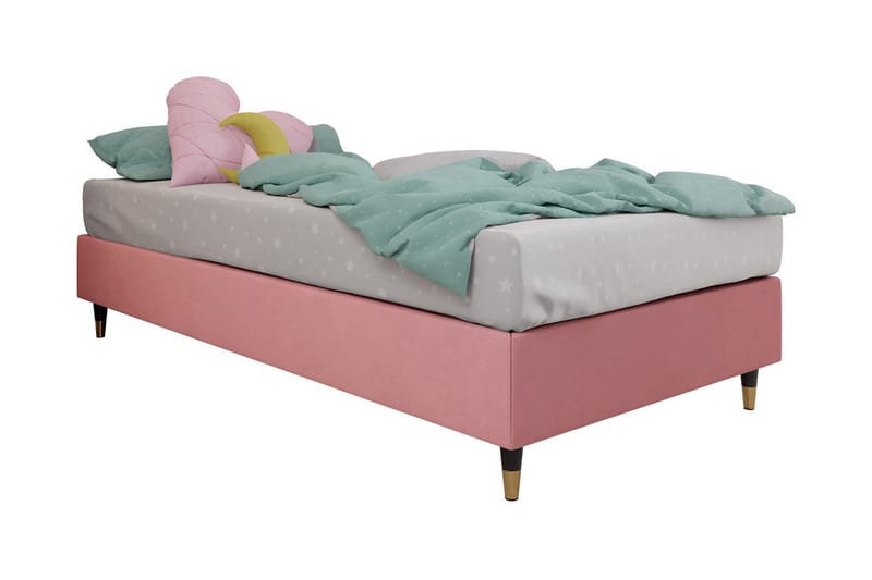 Adeliza Ramsäng 80x200 cm - Sammet/Rosa/Trä/Metall - Möbler - Säng - Ramsäng