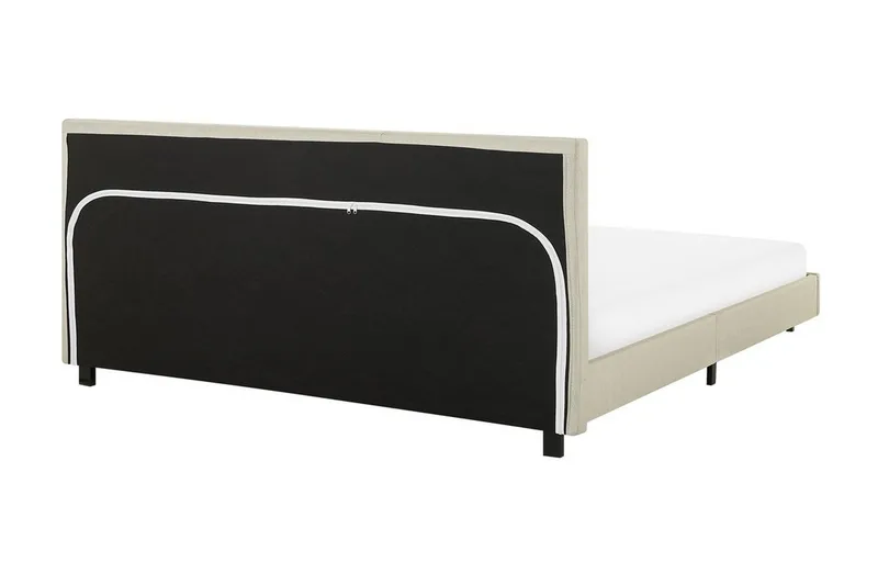Albi Dubbelsäng 180x200 cm i Tyg med Sänggavel - Beige - Möbler - Säng - Sängram & sängstomme