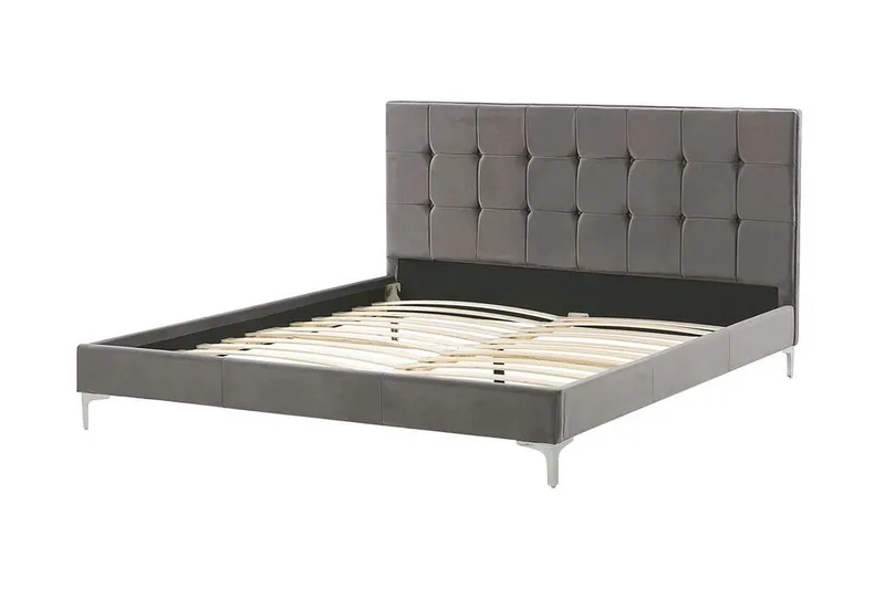 Amberta Ramsäng 160x200 cm - Sammet/Grå - Möbler - Säng - Ramsäng