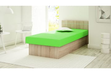 Berta Sängram 80x190 cm i Trä med Tygdetaljer - Ljusgrön - Möbler - Säng - Sängram & sängstomme