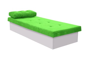 Berta Sängram 80x190 cm i Tyg med Sängmadrass - Limegrön - Möbler - Säng - Sängram & sängstomme