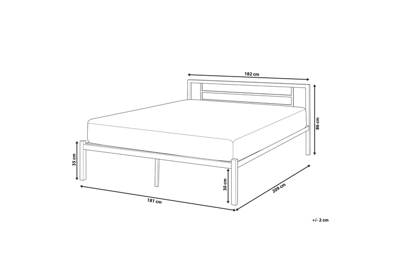 Cusset Dubbelsäng 180|200 cm - Vit - Möbler - Säng - Ramsäng
