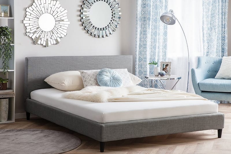 Fitou Dubbelsäng 160 200 cm - Grå - Möbler - Säng - Ramsäng