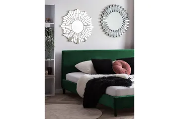 Fitou Sängram 180x200 cm i Sammet med Sänggavel - Grön - Möbler - Säng - Sängram & sängstomme