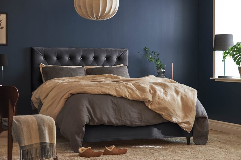 Happy Plus Sängpaket Ramsäng90x200 cm - Mörkgrå - Möbler - Säng - Komplett sängpaket