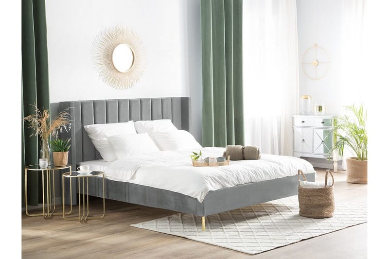 Krukö Dubbelsäng 180x200 cm - Grå - Möbler - Säng - Sängram & sängstomme