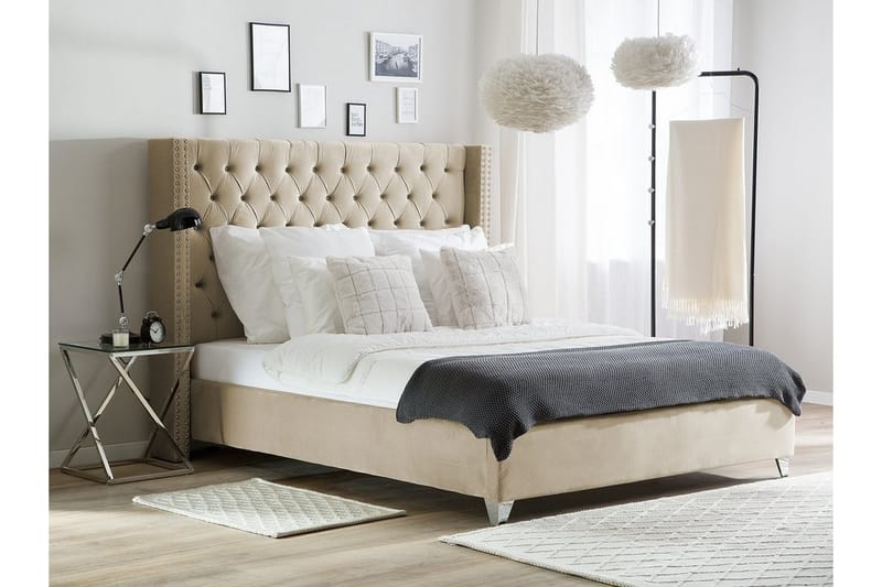 Lubbon Dubbelsäng 160|200 cm - Beige - Ramsäng