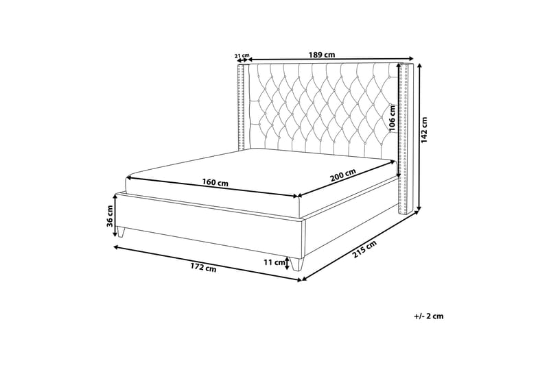 Lubbon Dubbelsäng 160|200 cm - Beige - Möbler - Säng - Ramsäng