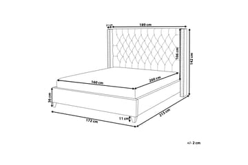 Lubbon Dubbelsäng 160|200 cm - Beige - Möbler - Säng - Sängram & sängstomme