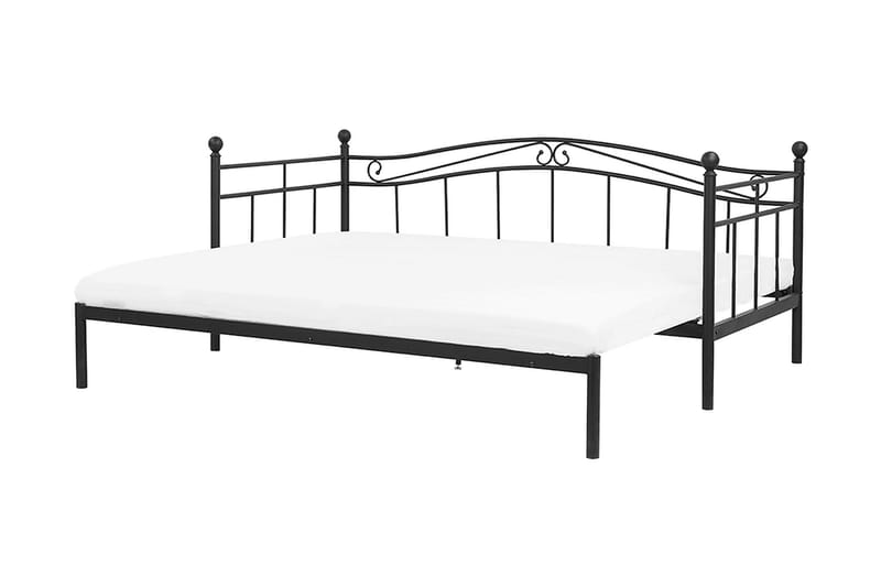 Lutebo Säng 160x200 cm - Svart - Möbler - Säng - Ramsäng