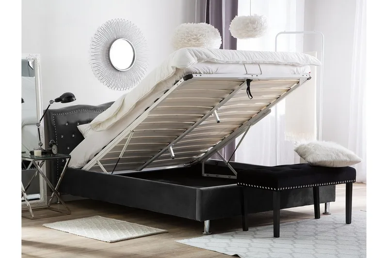 Metz Dubbelsäng 140 200 cm - Grå - Möbler - Säng - Sängram & sängstomme