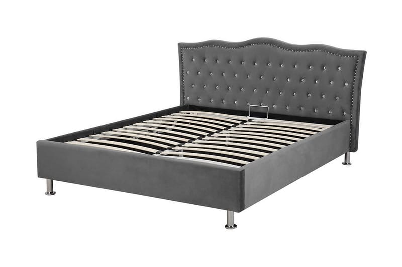Metz Dubbelsäng 140 200 cm - Grå - Möbler - Säng - Sängram & sängstomme