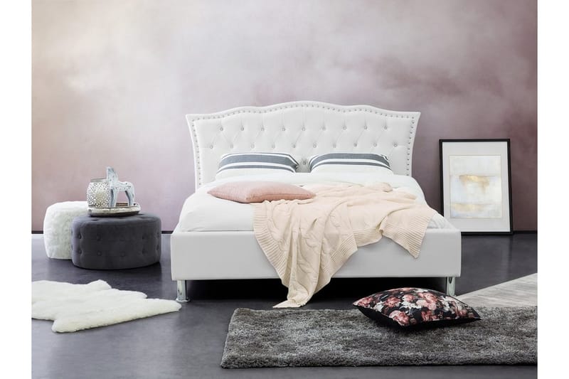 Metz Dubbelsäng 140 200 cm - Vit - Möbler - Säng - Ramsäng