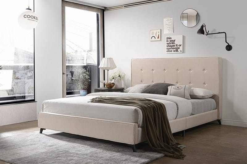 Nattaro Dubbelsäng 140x200cm - Beige - Möbler - Säng - Sängram & sängstomme