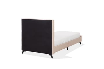 Nattaro Sängram 90x200 cm i Tyg med Sänggavel - Beige - Möbler - Säng - Sängram & sängstomme