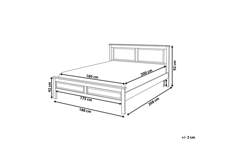 Olivet Dubbelsäng 180 200 cm Blå - Blå - Möbler - Säng - Ramsäng