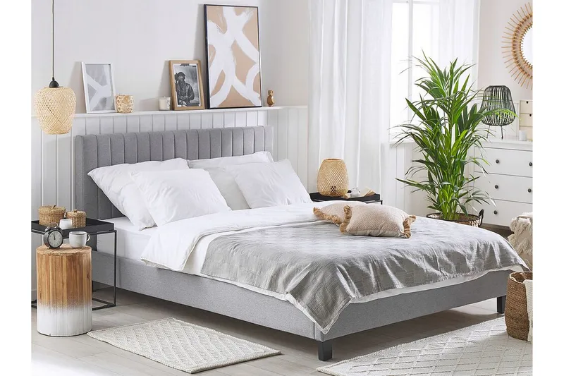 Poitiers Ramsäng 180x200cm - Ljusgrå - Möbler - Säng - Sängram & sängstomme