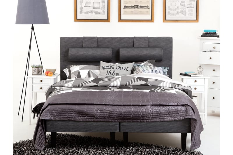 Prime Komplett Sängpaket 160x200 cm - Mörkgrå - Möbler - Säng - Komplett sängpaket