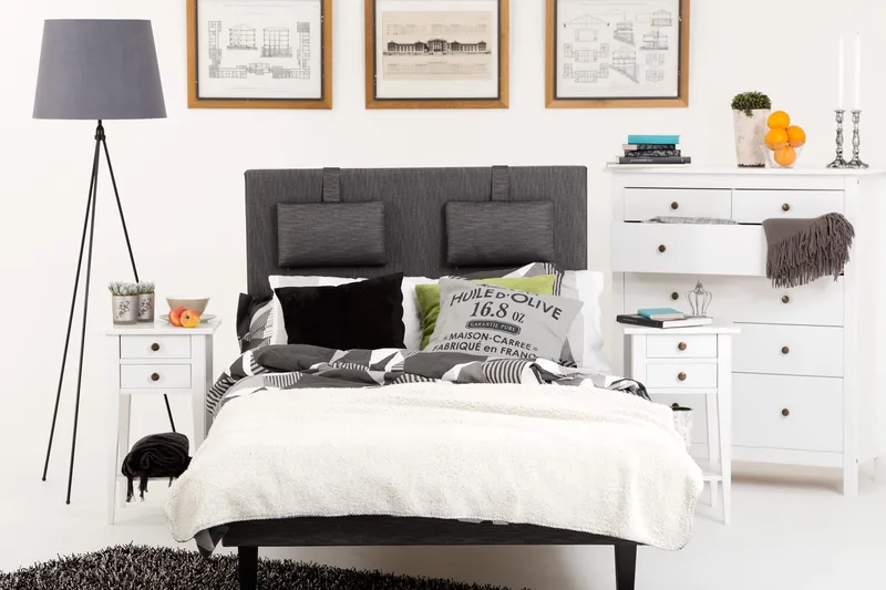 Prime Ramsäng 120x200 Ancona - Grå - Möbler - Säng - Enkelsäng