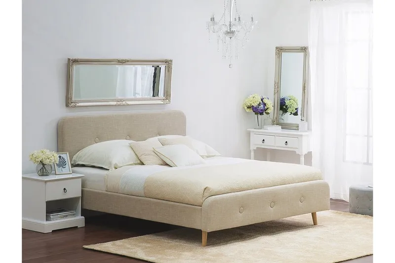 Rennes Dubbelsäng 180|200 cm - Beige - Möbler - Säng - Sängram & sängstomme
